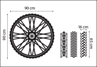 колесо и следы от колес
