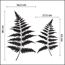 Трафарет папоротник для стен под покраску