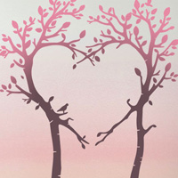 два дерева в форме сердечка