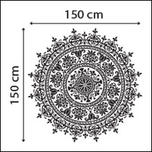 круговой растительный орнамент арабеска